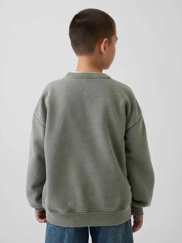 Kids Vintagesoft Relaxed Crewneck Pocket Sweatshirt