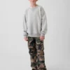 Kids Vintagesoft Relaxed Crewneck Pocket Sweatshirt