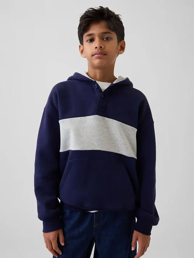 Kids Vintagesoft Relaxed Henley Hoodie