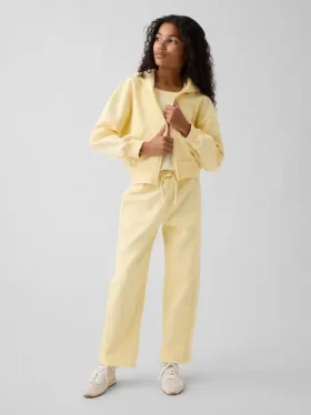 Kids Vintagesoft Relaxed Lace-Trim Barrel Joggers