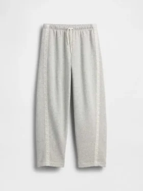 Kids Vintagesoft Relaxed Lace-Trim Barrel Joggers