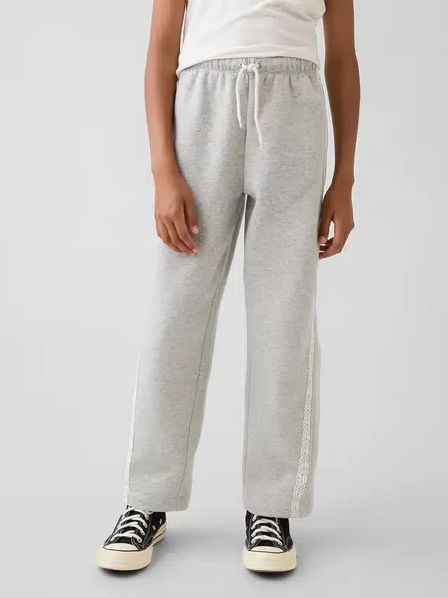 Kids Vintagesoft Relaxed Lace-Trim Barrel Joggers