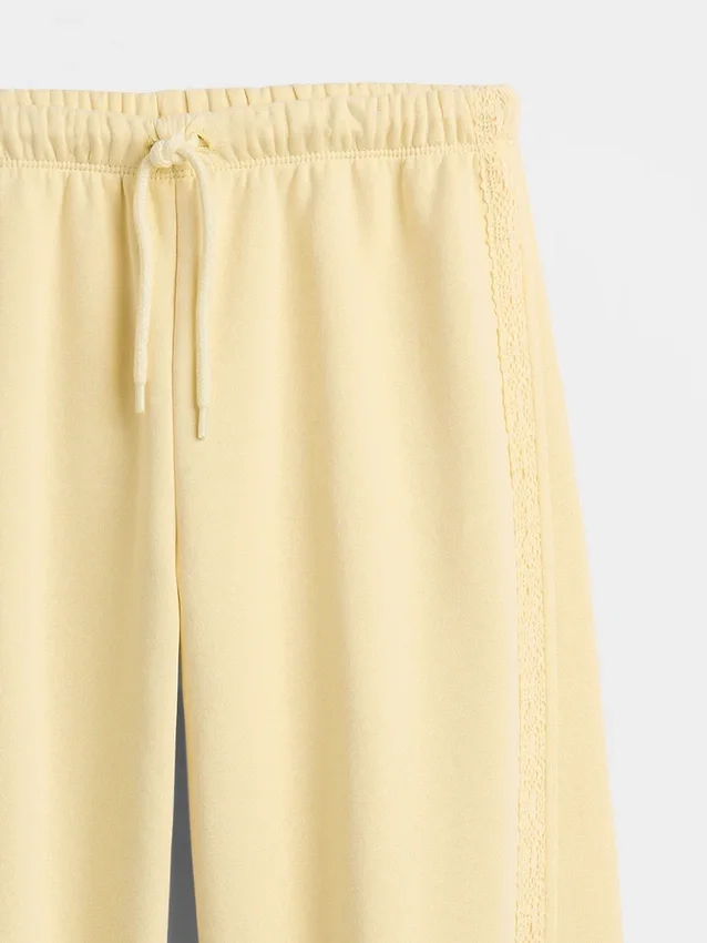 Kids Vintagesoft Relaxed Lace-Trim Barrel Joggers