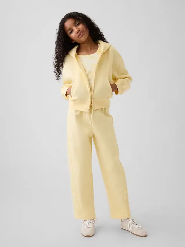 Kids Vintagesoft Relaxed Lace-Trim Zip Hoodie