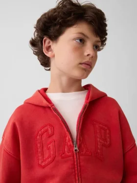 Kids Vintagesoft Relaxed Logo Zip Hoodie