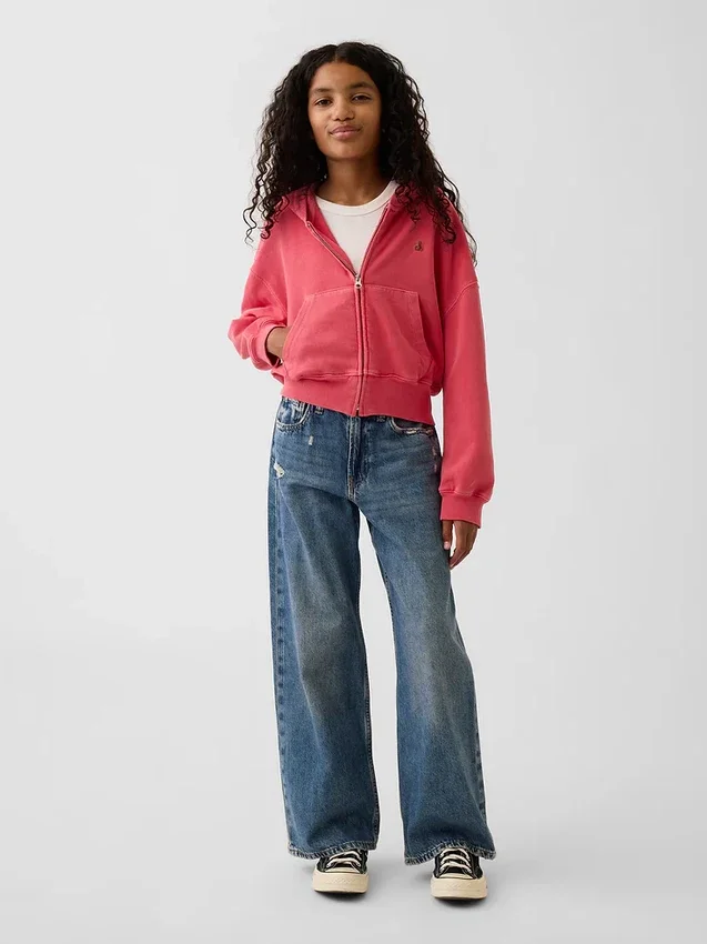 Kids Vintagesoft Terry Wedge Zip Hoodie