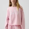 Kids Vintagesoft Terry Wide-Neck Logo Sweatshirt