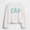 Kids Vintagesoft Terry Wide-Neck Logo Sweatshirt