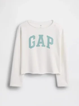 Kids Vintagesoft Terry Wide-Neck Logo Sweatshirt