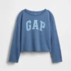 Kids Vintagesoft Terry Wide-Neck Logo Sweatshirt