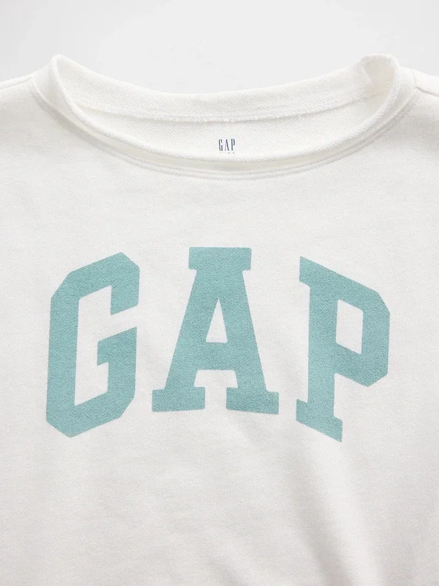 Kids Vintagesoft Terry Wide-Neck Logo Sweatshirt