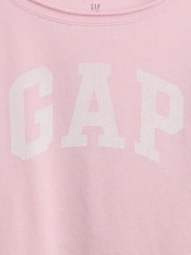 Kids Vintagesoft Terry Wide-Neck Logo Sweatshirt