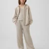 Kids Waffle Relaxed Easy Wide-Leg Pants
