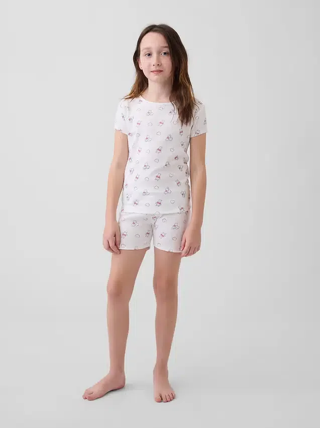 Kids Winnie the Pooh Organic Brushed Cotton Pj Short Set