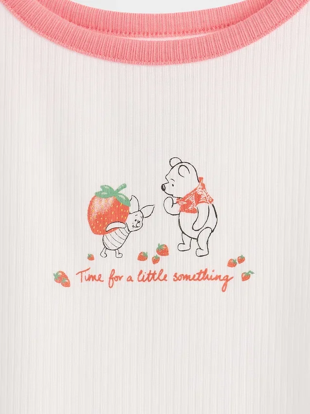 Kids Winnie the Pooh Recycled Rib Pj Short Set