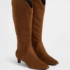 Kitten Heel Pointy Knee High Boots