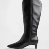 Kitten Heel Pointy Knee High Boots