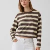 Knit Oversized Crop T-Shirt