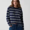 Knit Oversized Crop T-Shirt