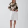 Knit Oversized Crop T-Shirt