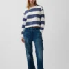 Knit Oversized Crop T-Shirt
