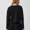 Knit Oversized Crop T-Shirt