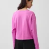 Knit Oversized Crop T-Shirt