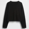 Knit Oversized Crop T-Shirt