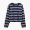 Knit Oversized Crop T-Shirt