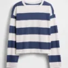 Knit Oversized Crop T-Shirt