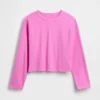 Knit Oversized Crop T-Shirt