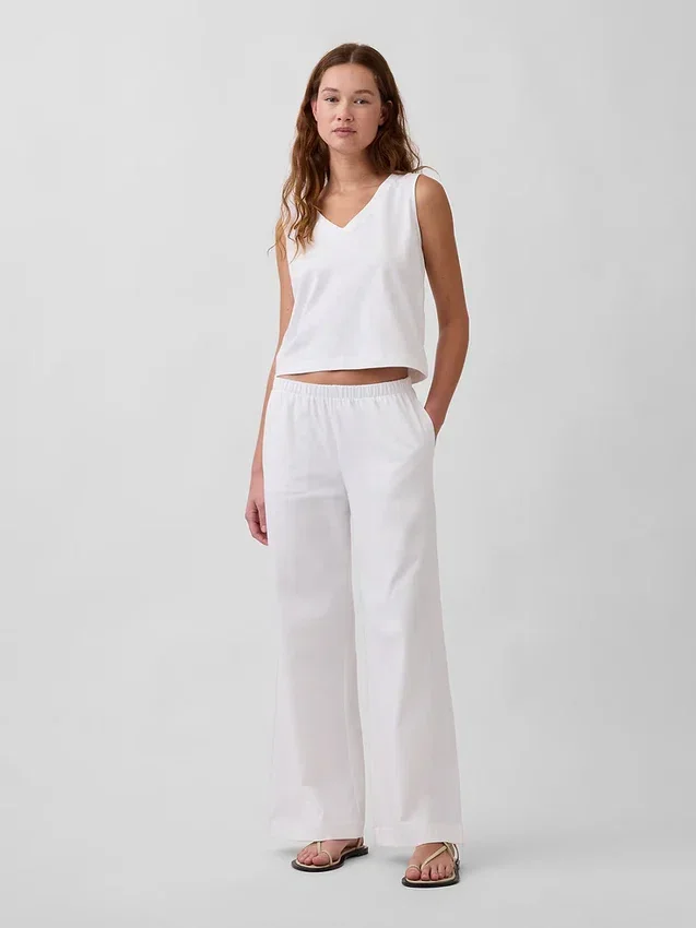 Knit Wide-Leg Pants