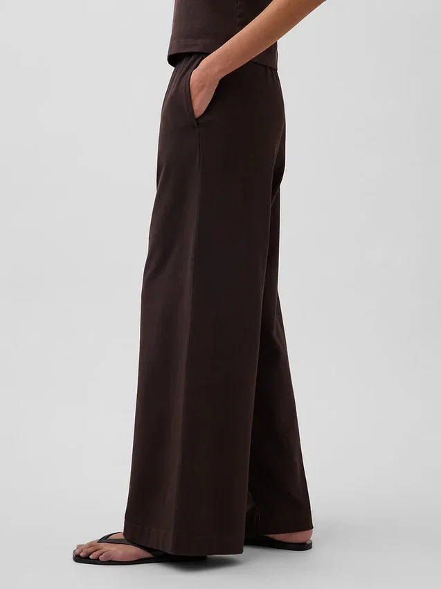 Knit Wide-Leg Pants