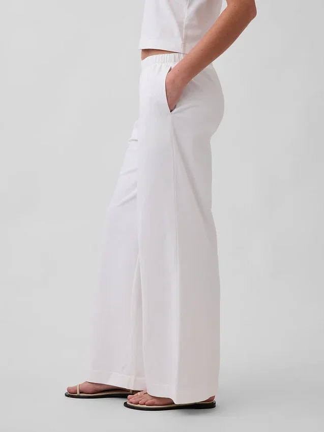 Knit Wide-Leg Pants