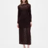 Lace Bell-Sleeve Maxi Dress
