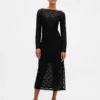 Lace Bell-Sleeve Maxi Dress