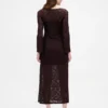 Lace Bell-Sleeve Maxi Dress