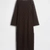 Lace Bell-Sleeve Maxi Dress