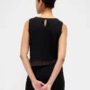 Lace Boatneck Crop Shell Top