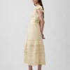 Lace Ruffle Voile Maxi Dress