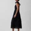 Lace Ruffle Voile Maxi Dress