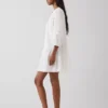 Lace-Trim Drop-Waist Mini Dress