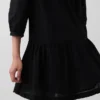 Lace-Trim Drop-Waist Mini Dress