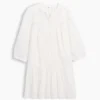 Lace-Trim Drop-Waist Mini Dress