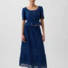 Lace-Trim Maxi Skirt