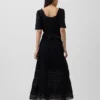Lace-Trim Maxi Skirt