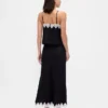 Lace-Trim Maxi Skirt