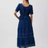 Lace-Trim Maxi Skirt