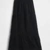 Lace-Trim Maxi Skirt