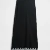 Lace-Trim Maxi Skirt